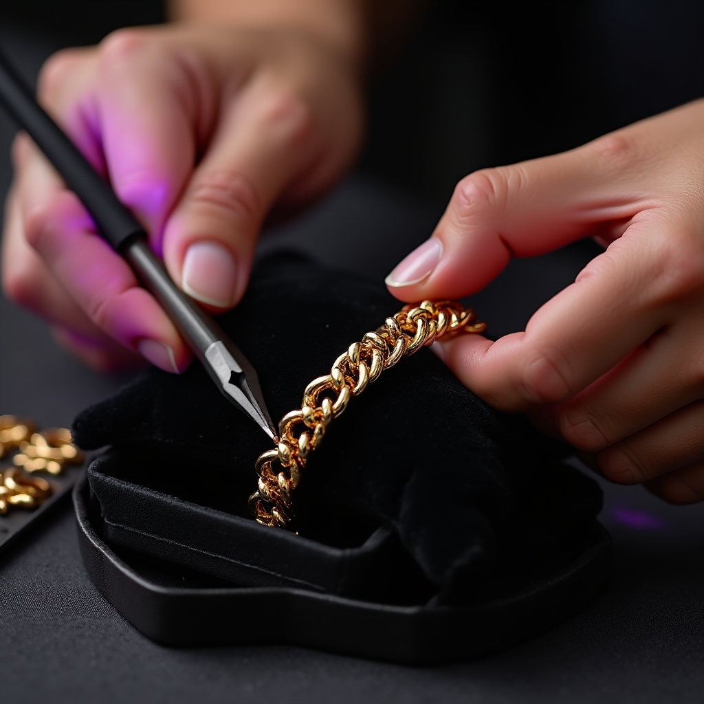 Замена замка на золотом браслете