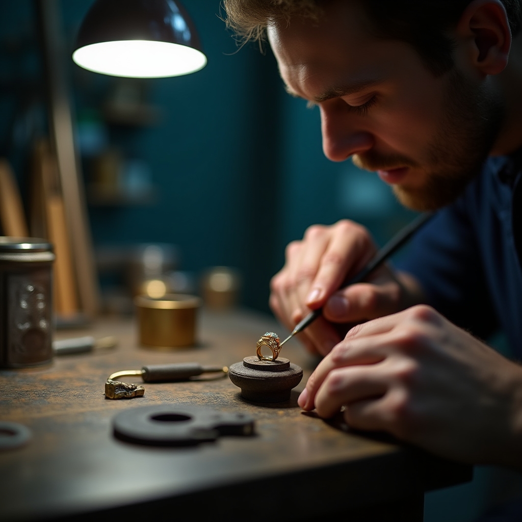 Изменение размера золотого кольца мастером