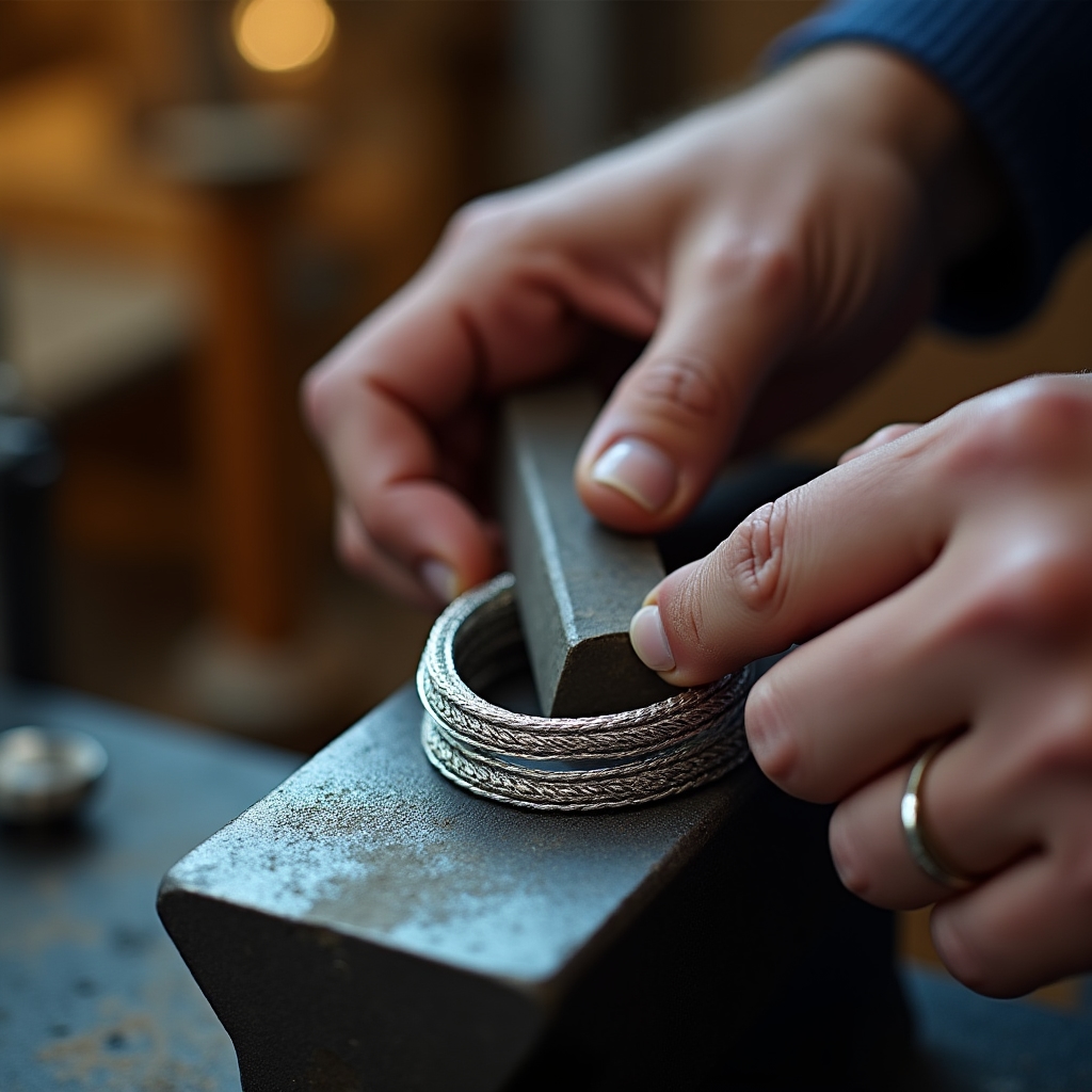 Реставрация серебряного браслета в мастерской